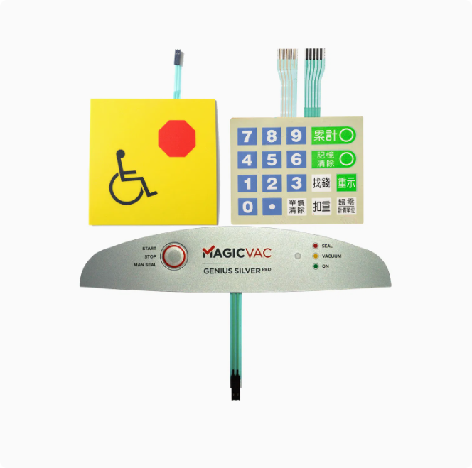 Interruptor de membrana flexible de PVC